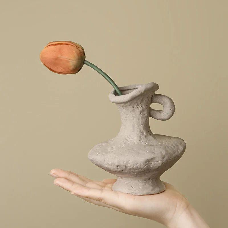 Scandinavian White Ceramic Vase