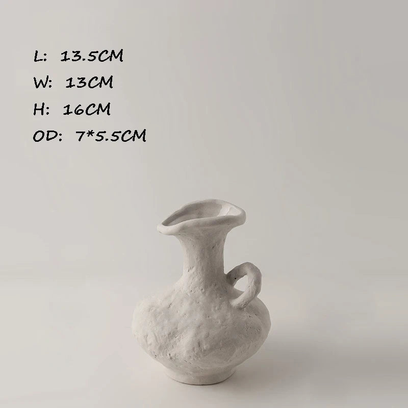 Scandinavian White Ceramic Vase
