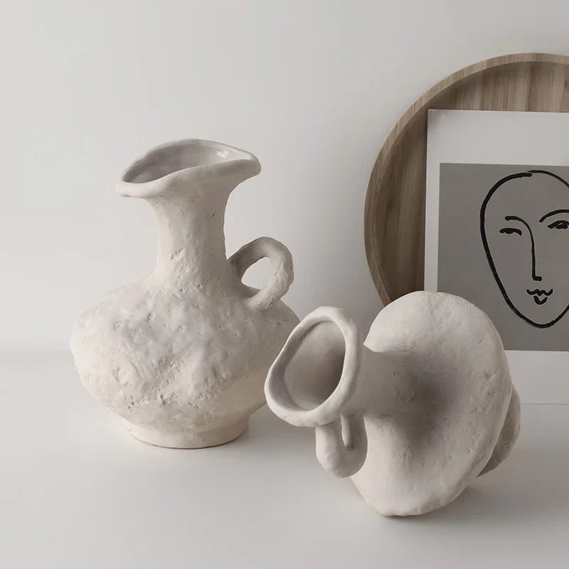 Scandinavian White Ceramic Vase