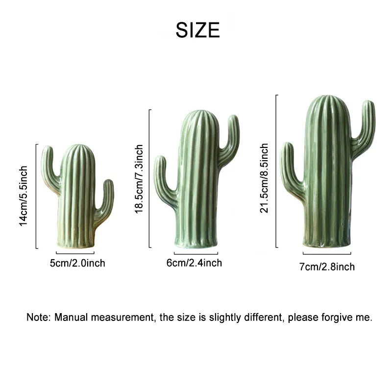 Nordic Ceramic Cactus Decor