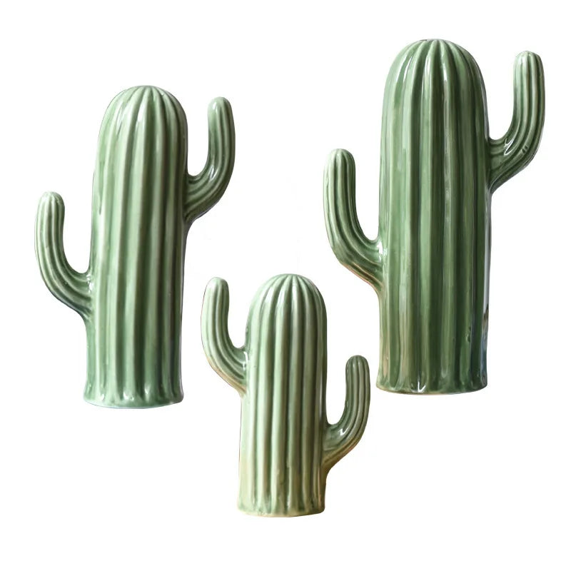 Nordic Ceramic Cactus Decor