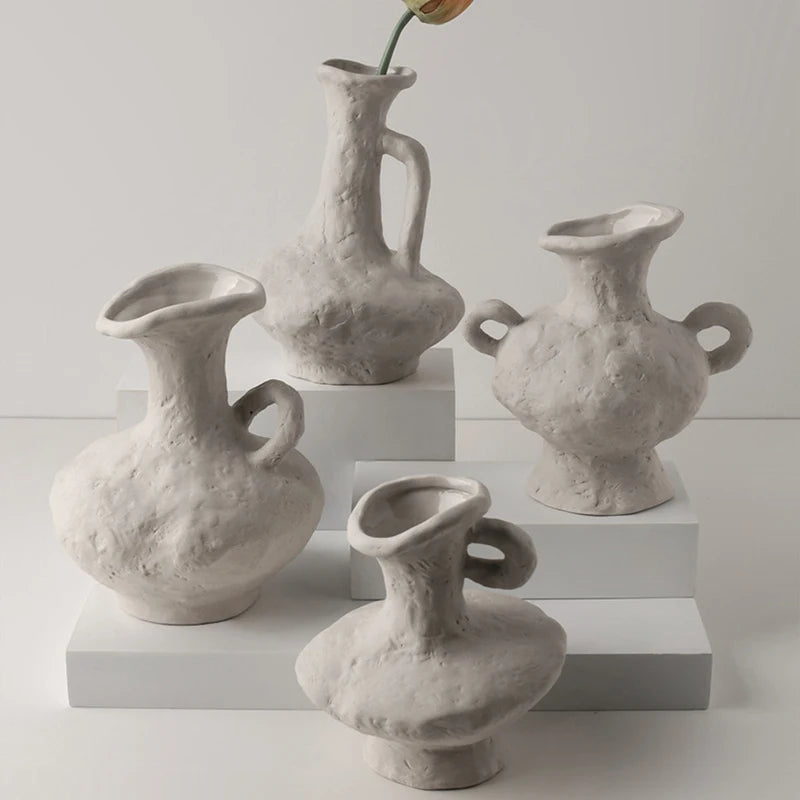Scandinavian White Ceramic Vase