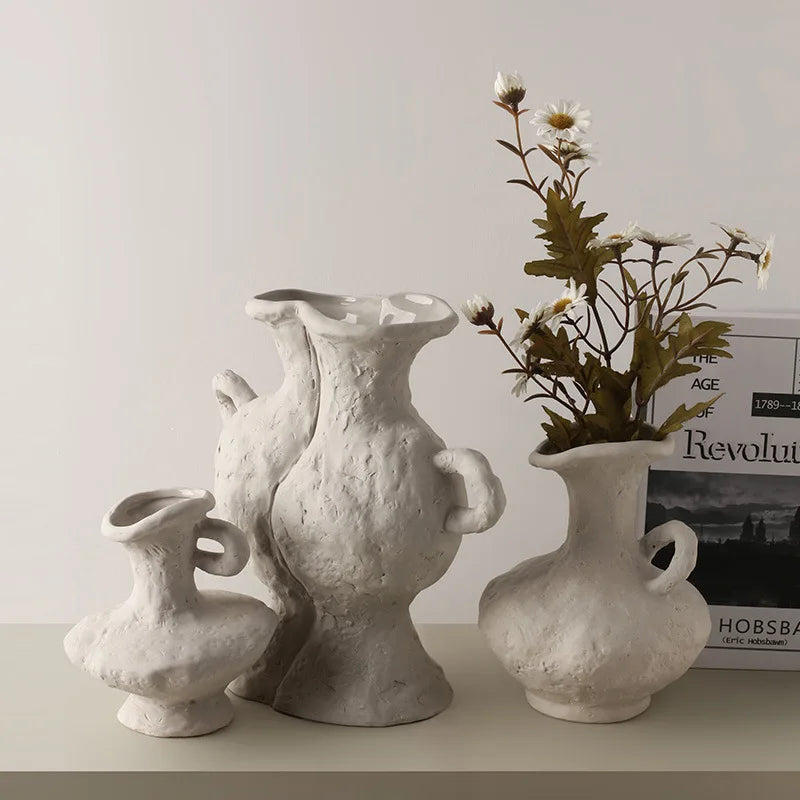 Scandinavian White Ceramic Vase