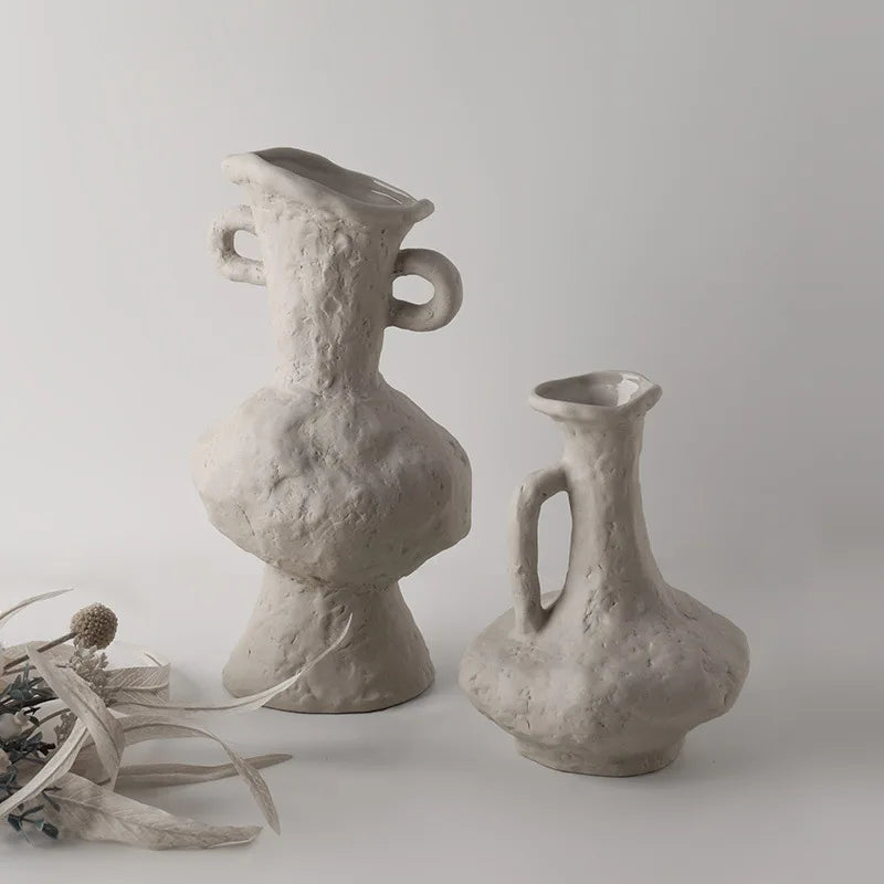 Scandinavian White Ceramic Vase