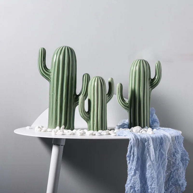Nordic Ceramic Cactus Decor