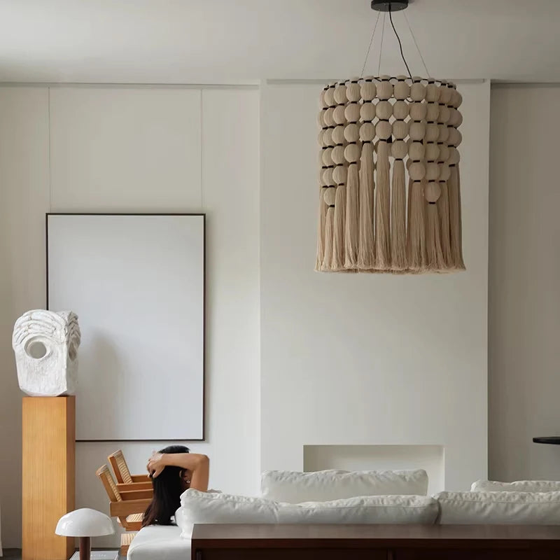 Nordic Tassel Rope Pendant Light