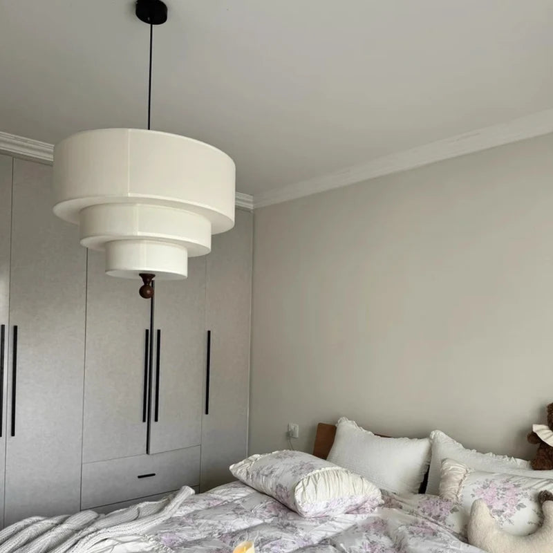 Nordic Wabi-Sabi Fabric Pendant Light