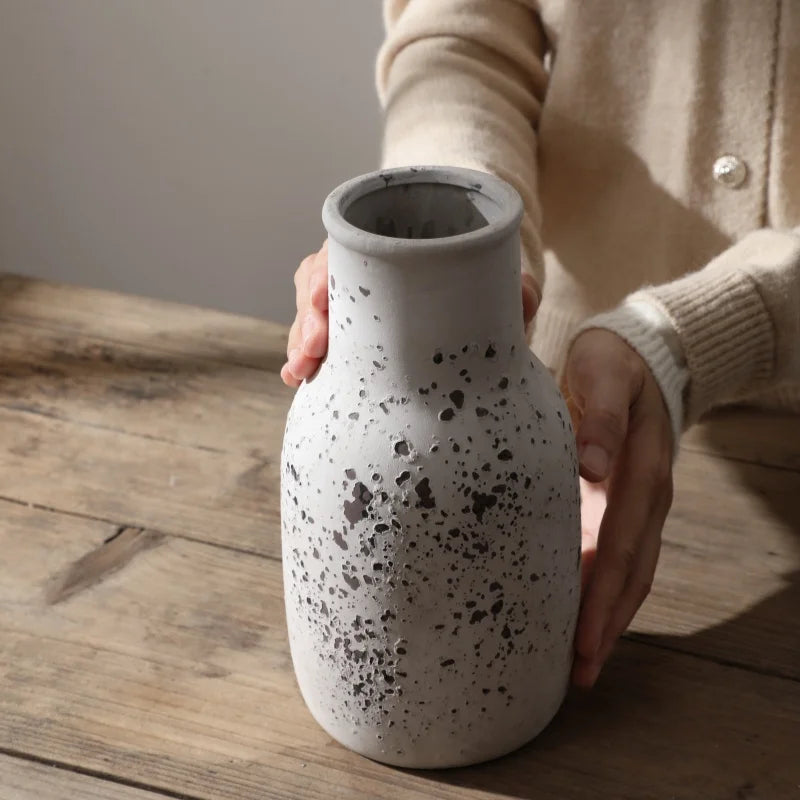 Vintage Distressed Ceramic Vase