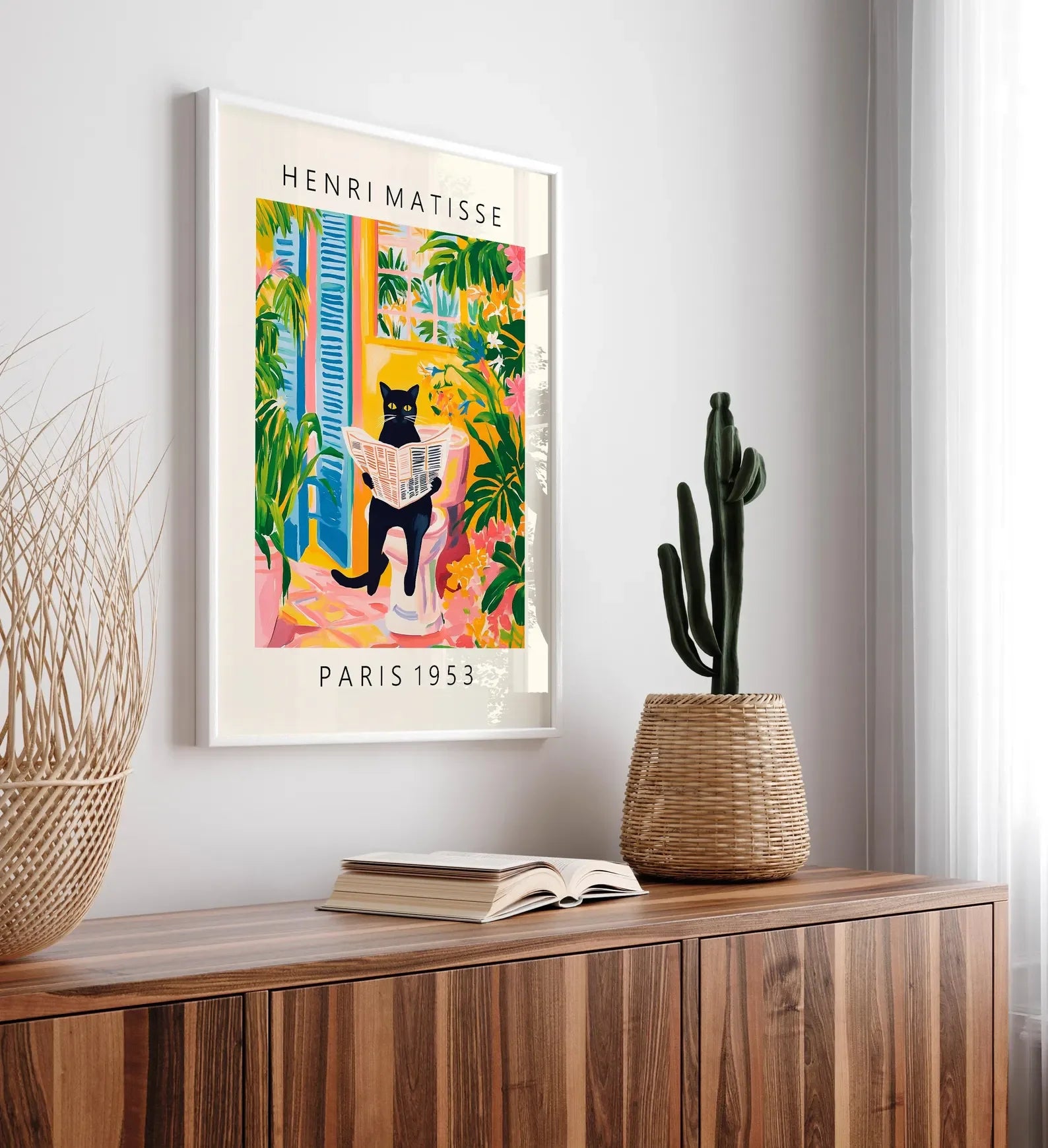 Funny Cat Bathroom Poster