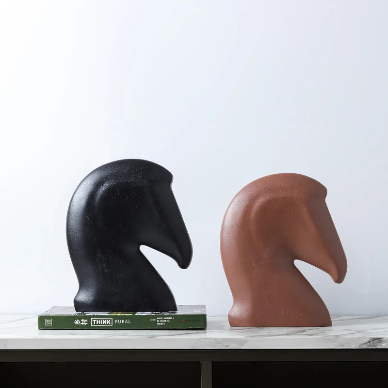 Abstract Horse Head Sculpture