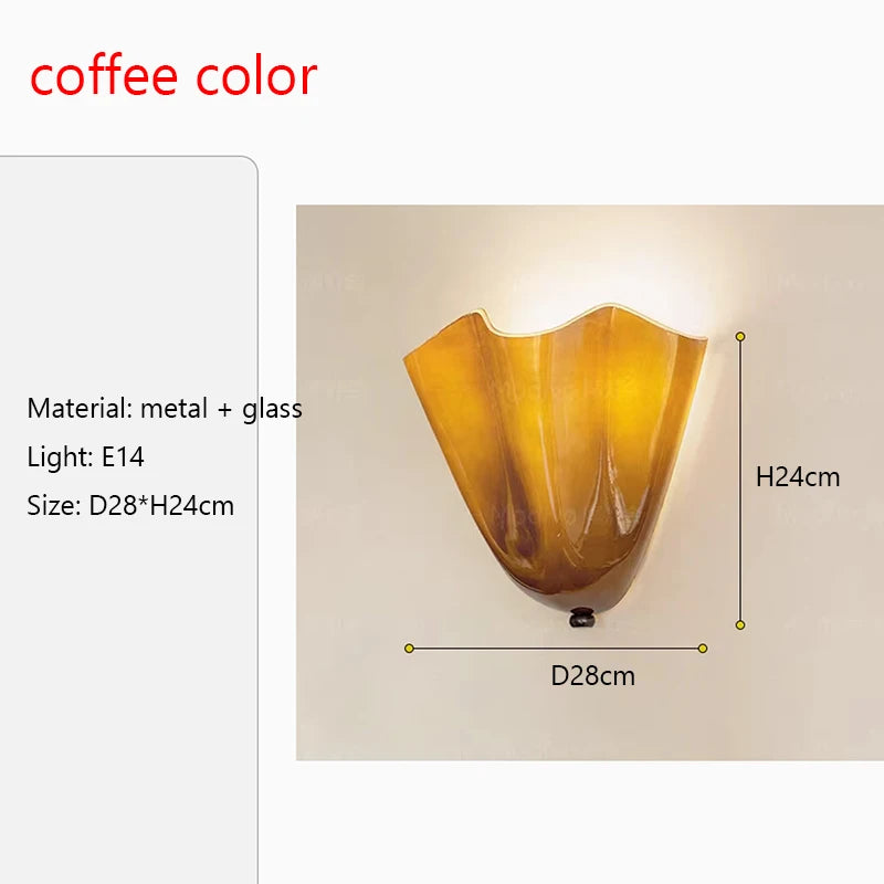 Nordic Cream Glass Wall Light