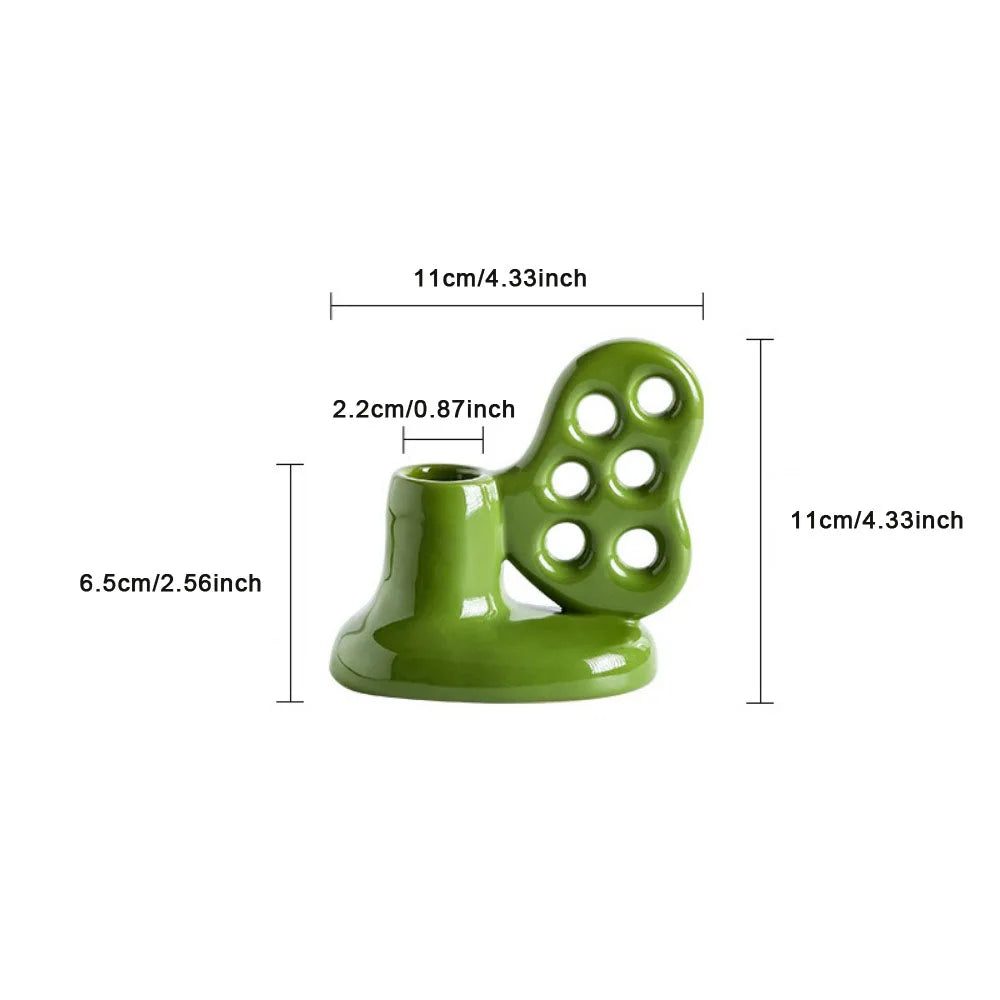 Butterfly Ceramic Candlestick
