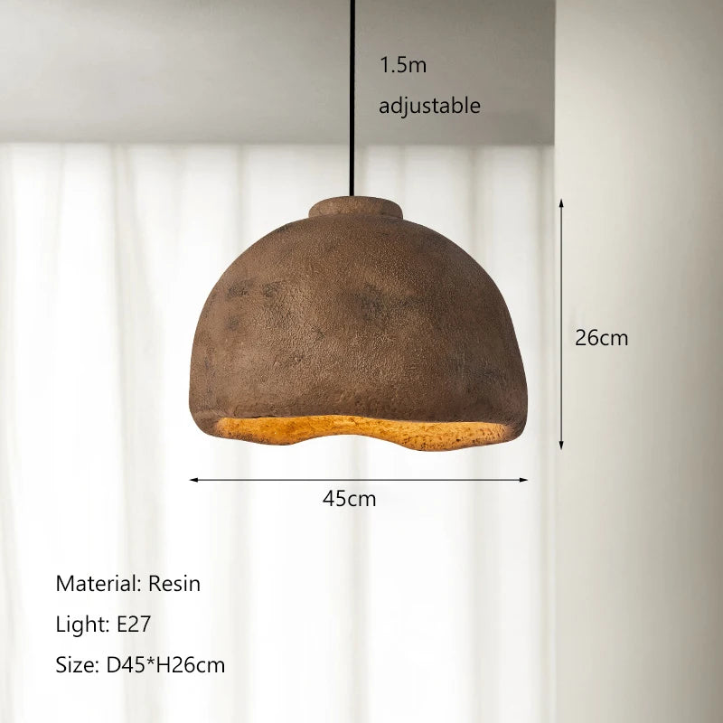 Nordic Wabi-Sabi Resin Pendant Light