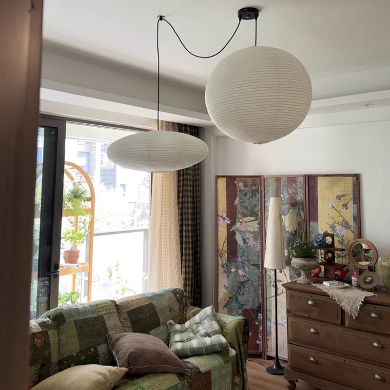 Simple Nordic Rice Paper Pendant Light