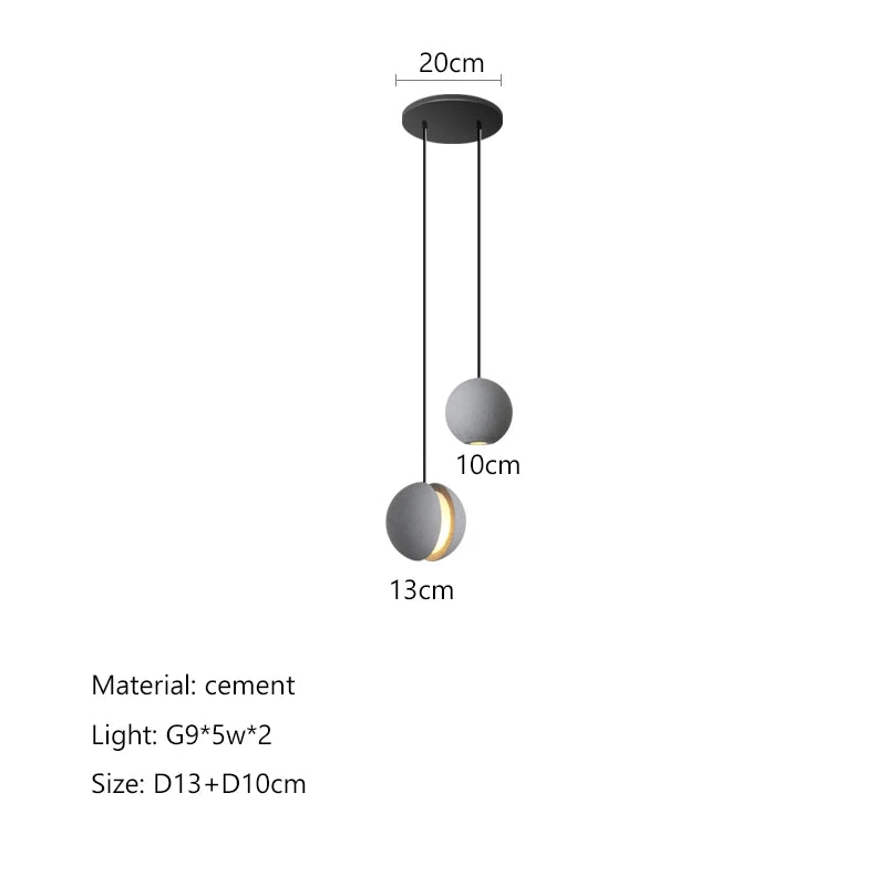 Nordic Cement Planet Pendant Light