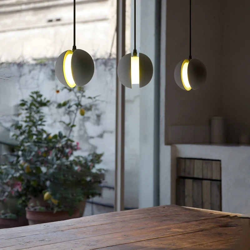 Nordic Cement Planet Pendant Light