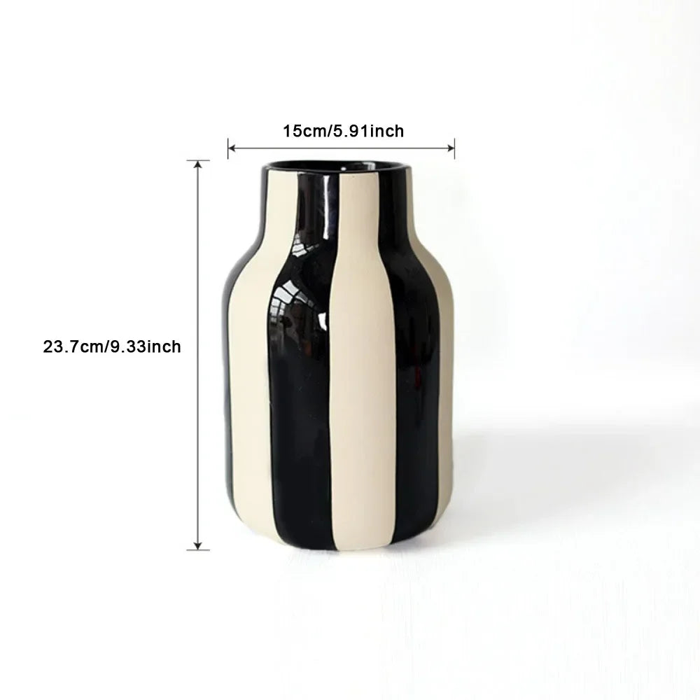 Striped Nordic Ceramic Vase