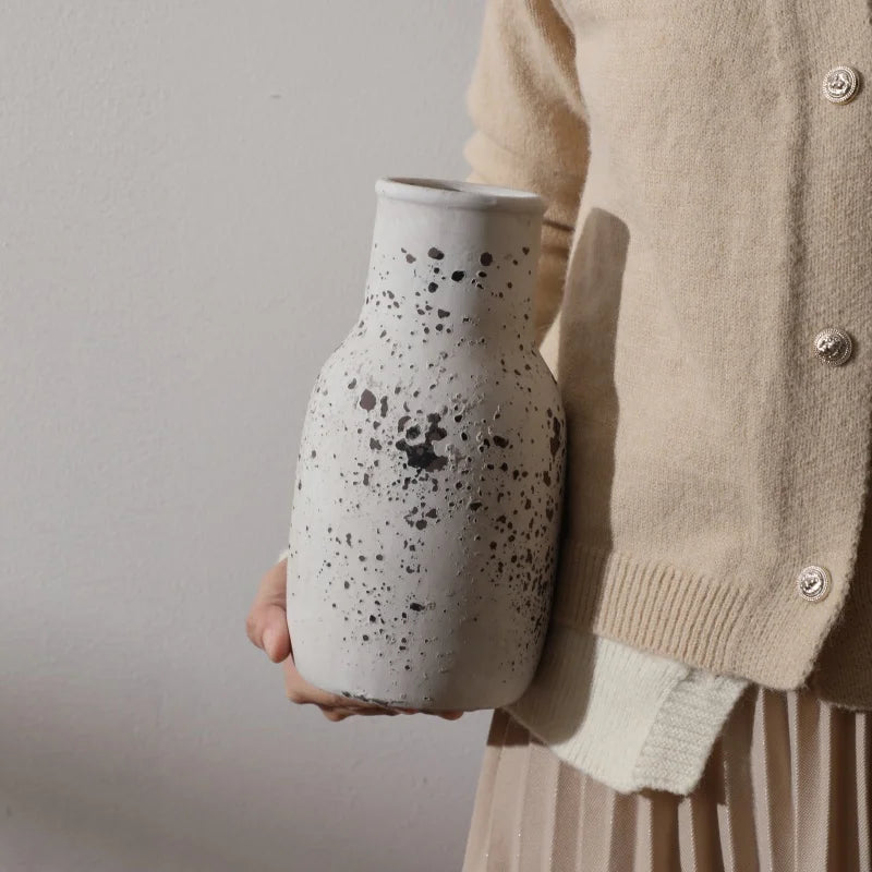 Vintage Distressed Ceramic Vase