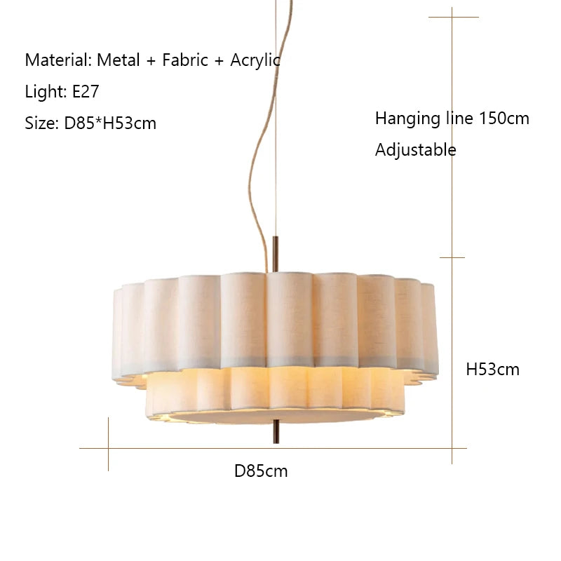 Wabi-Sabi Fabric Ceiling Chandelier