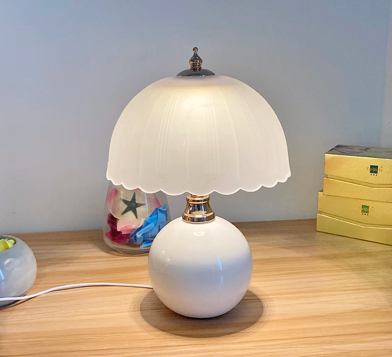 Ceramic Glass Bedside Table Lamp
