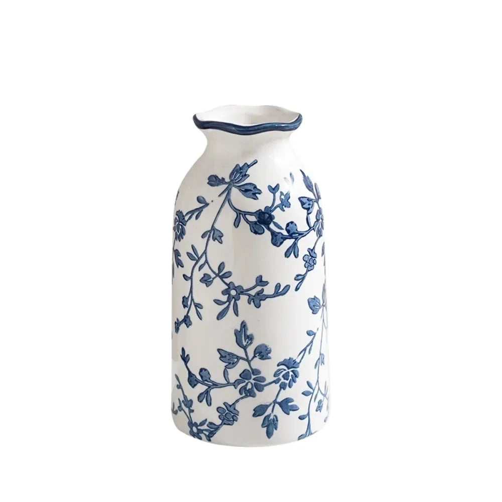 Nordic Blue White Porcelain Vase