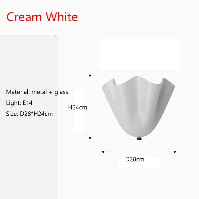 Nordic Cream Glass Wall Light