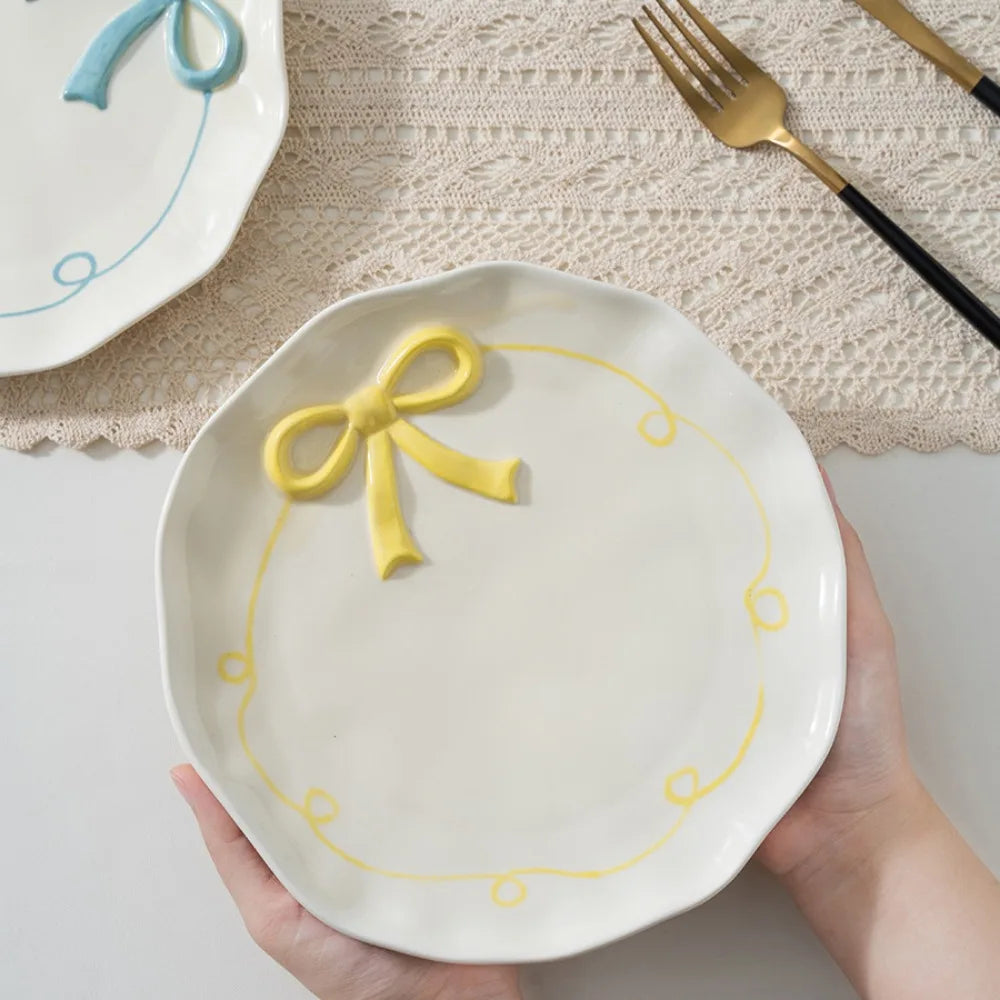 Ceramic Bow Snack Plate