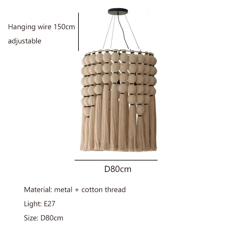 Nordic Tassel Rope Pendant Light
