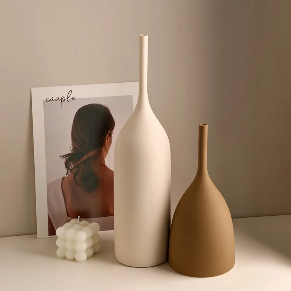 Nordic Brushed Ceramic Vase