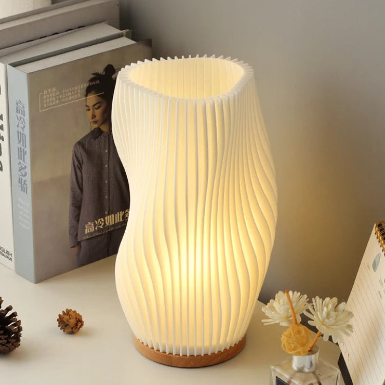 French Cream Pleated Desk Lamp