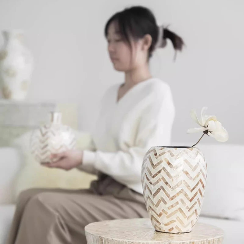 Vintage Shell Stand Vase