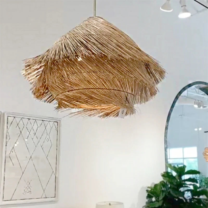 Nordic Rattan Wabi-Sabi Pendant Light