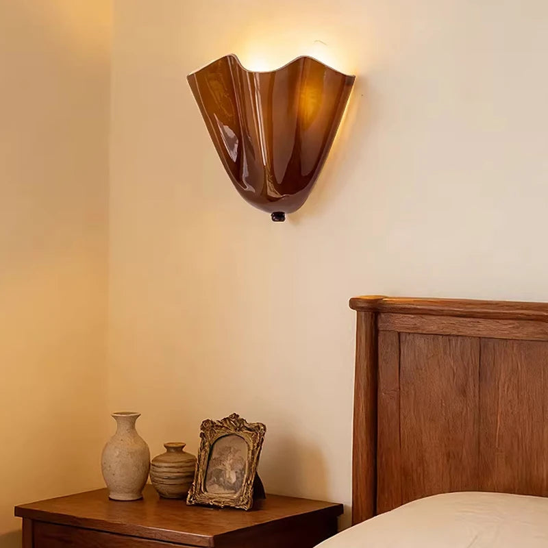Nordic Cream Glass Wall Light