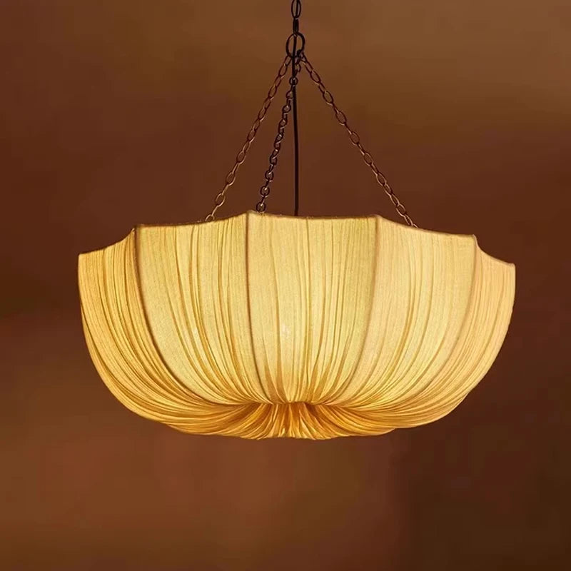 Wabi-Sabi Fabric Pendant Lamp