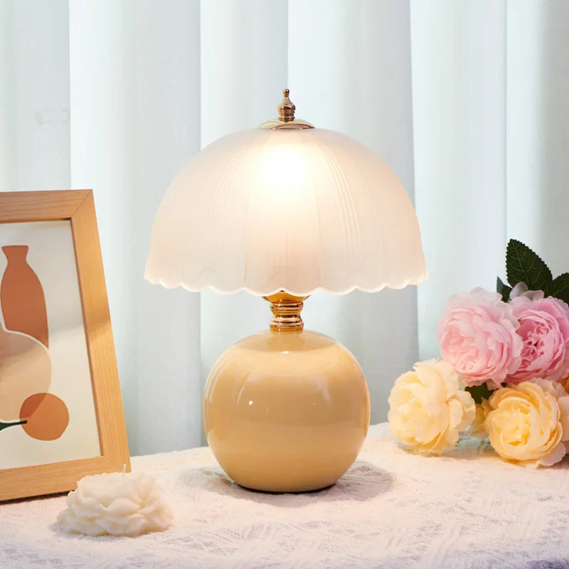 Ceramic Glass Bedside Table Lamp