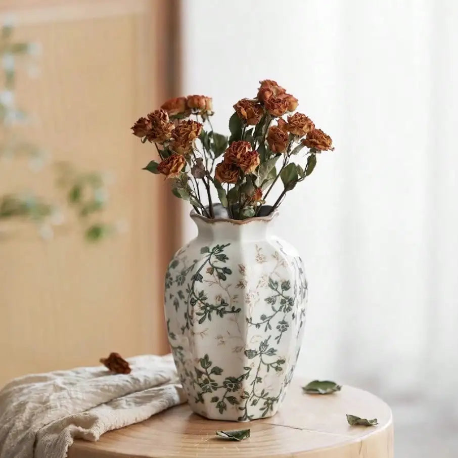 Ice Cracked Ceramic Vase
