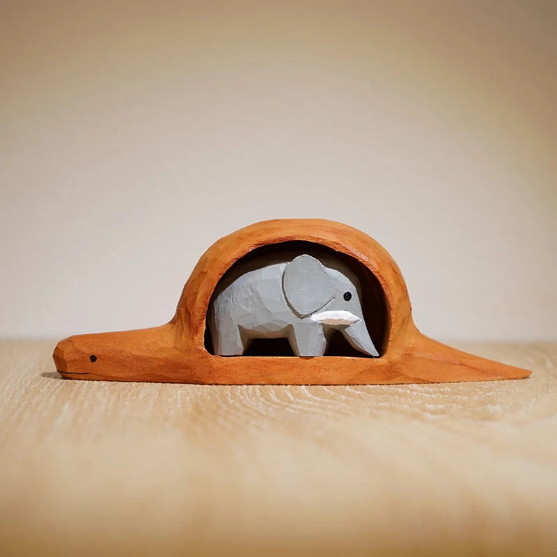 Handcarved Wooden Animal Decor
