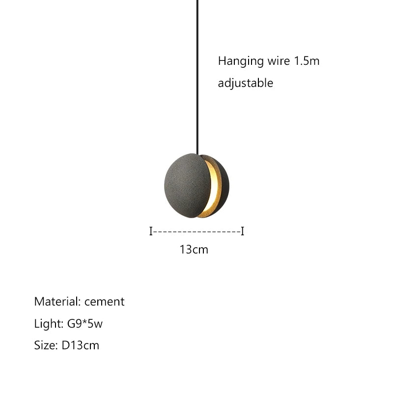 Nordic Cement Planet Pendant Light