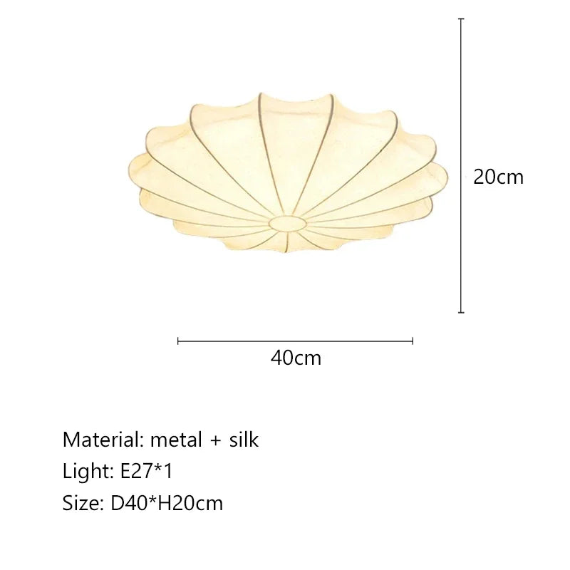 Nordic Silk Wabi-Sabi Ceiling Lamp
