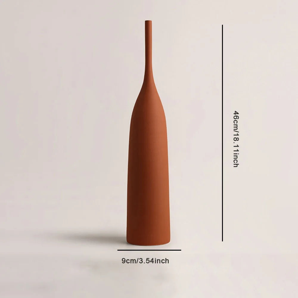 Nordic Brushed Ceramic Vase