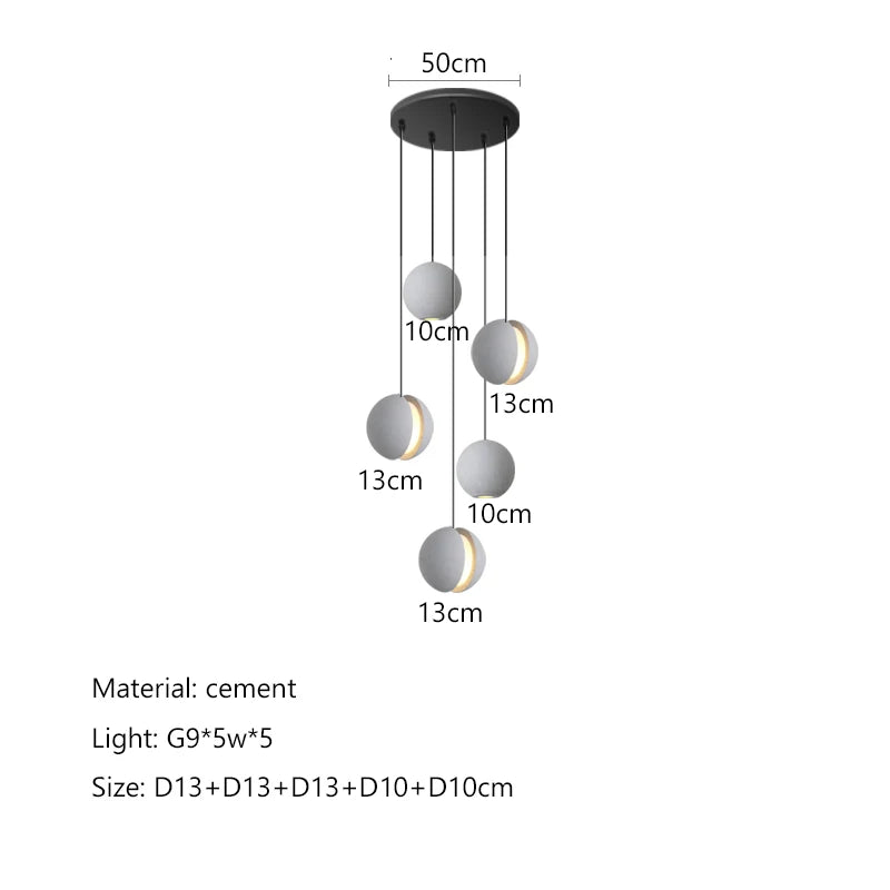 Nordic Cement Planet Pendant Light