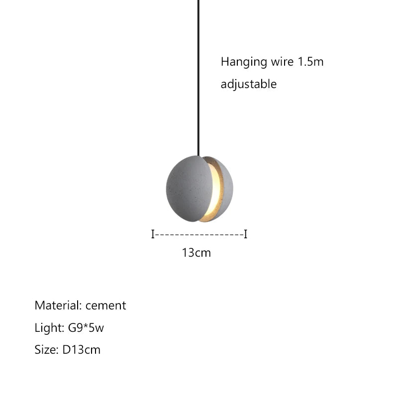 Nordic Cement Planet Pendant Light