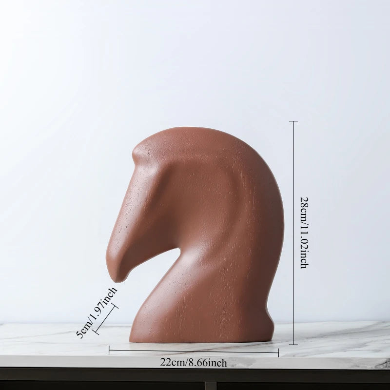 Abstract Horse Head Sculpture