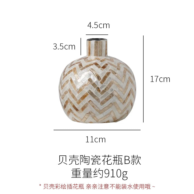 Vintage Shell Stand Vase