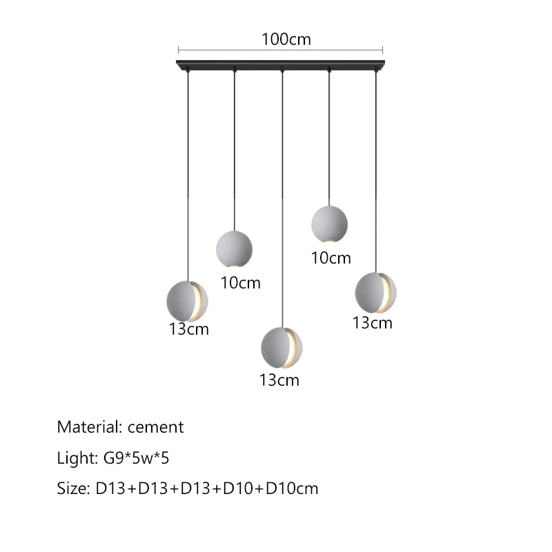 Nordic Cement Planet Pendant Light