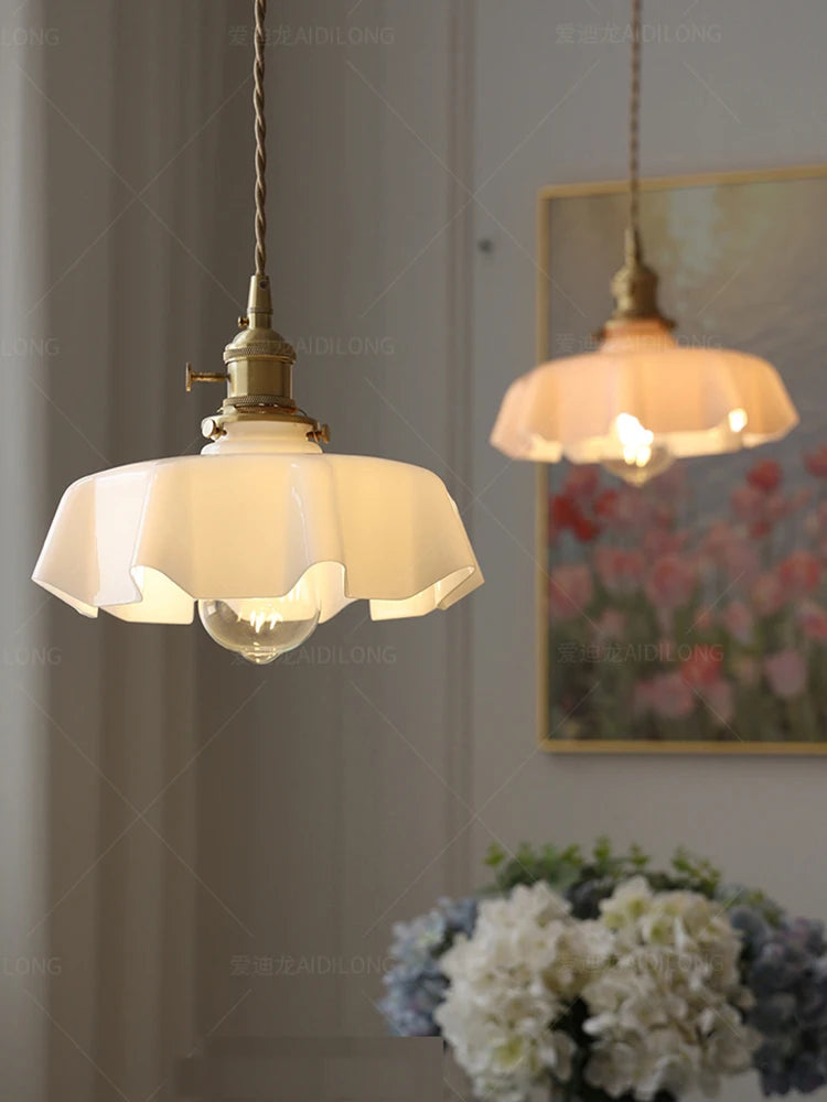 Nordic Cream Glass Pendant Light