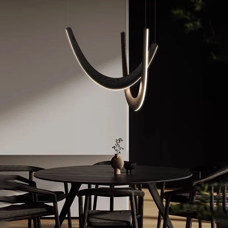Nordic Wood Wabi-Sabi Pendant Light