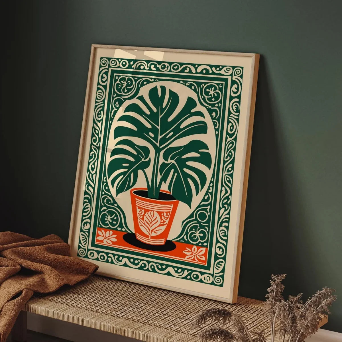 Bohemian Monstera Wall Art