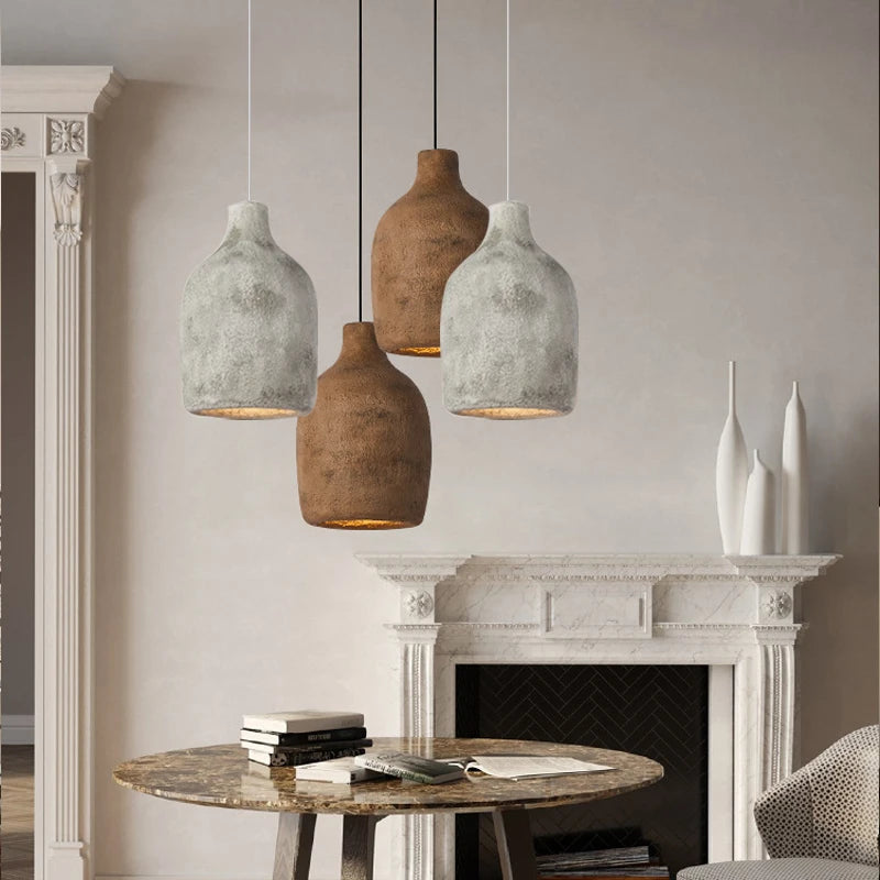 Nordic Wabi-Sabi Resin Pendant Light