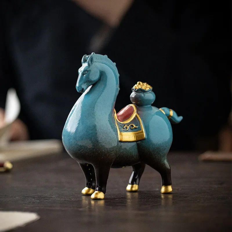 Red Fortune Horse Figurine